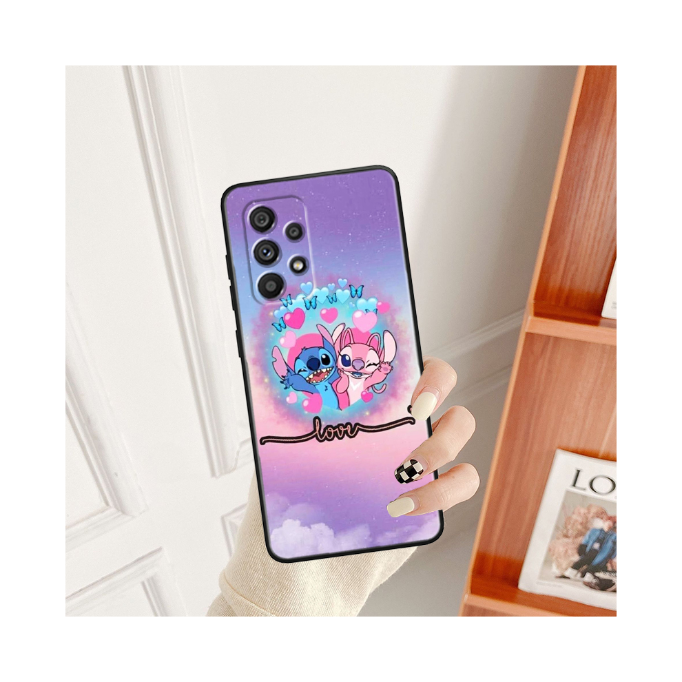 (B07hblk05, For Samsung A53 5G) Disney Stitch Angel Love For Samsung A53 A52 A33 A 931287757885