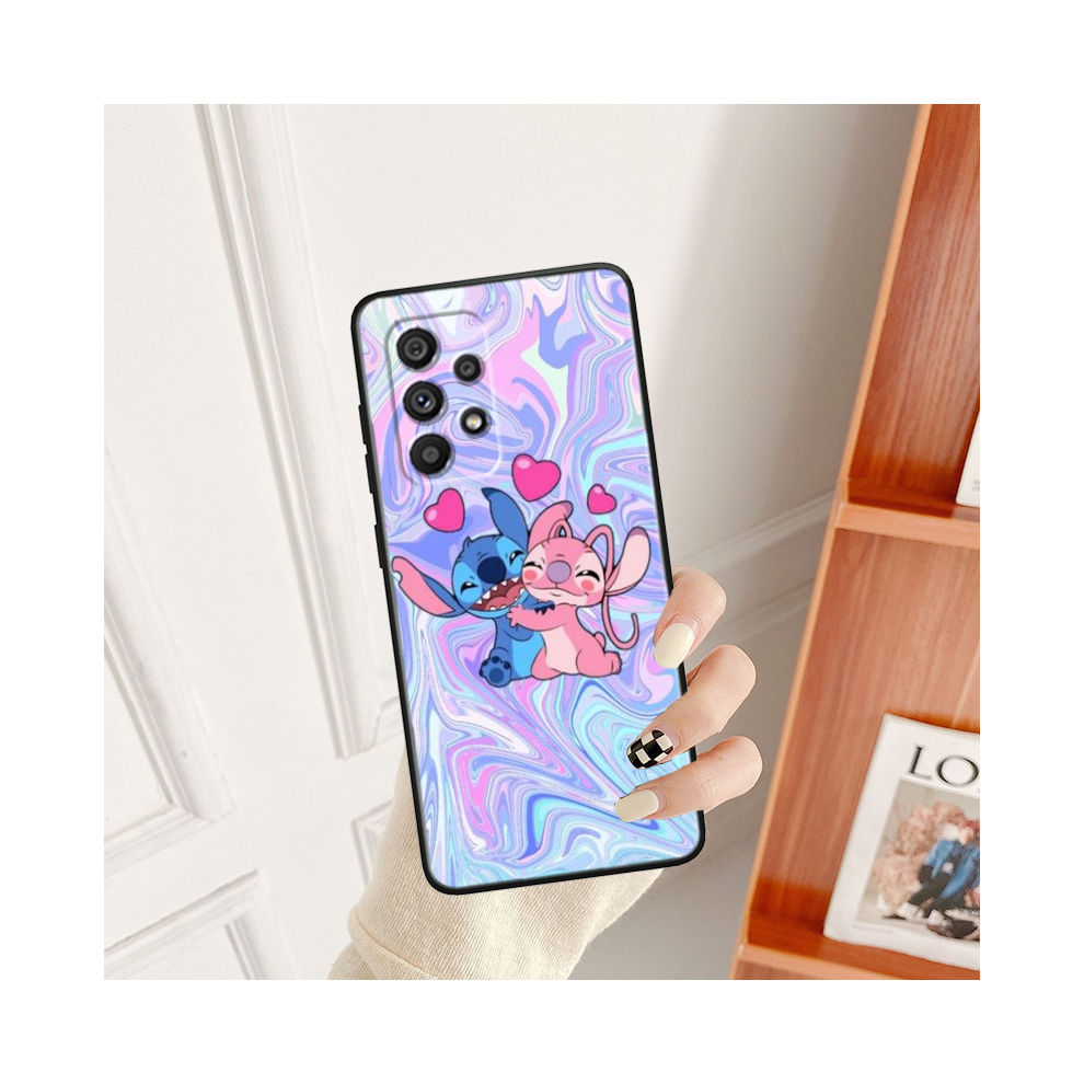(B07hblk08, For Samsung A73 5G) Disney Stitch Angel Love For Samsung A53 A52 A33 A 931287758196