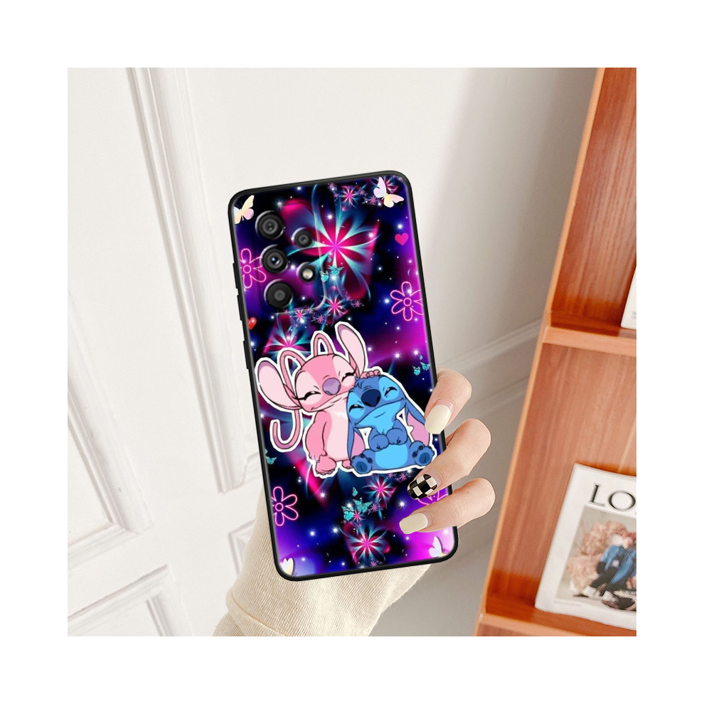 (B07hblk04, For Samsung A71 4G) Disney Stitch Angel Love For Samsung A53 A52 A33 A 931287758301
