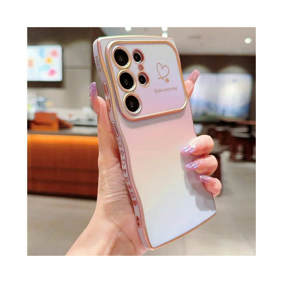 (Light For Samsung S22ultra) Colorful Love Heart Case For Samsung Galaxy S25 S2 Purple 931287767198
