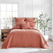 Levtex Home - Mills Waffle - Queen Bedspread Set - Adobe cotton Waffle - Bedspread Size 104 x 106in Sham Size 26 x 20in