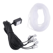 6 in 1 RGB LED Atmosphere Car Light Interior Ambient Fiber Optic Strips By App Control DIY Music 8M