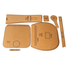 DIY-Leder-Werkzeugset, Nähmuster für Handtaschen aus Kraftpapier, handgefertigte Bastelvorlage, fertiges Produkt, Größe 21 x 19 x 6,5 cm