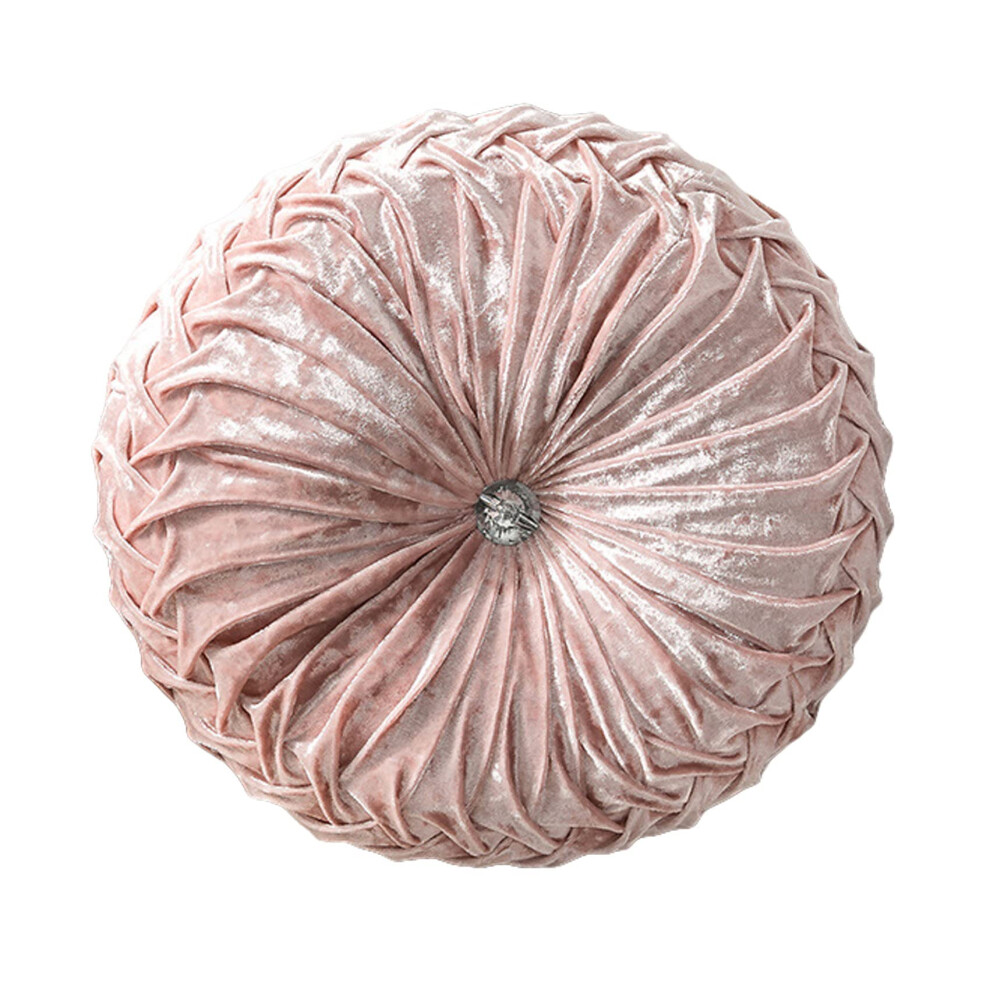 HLOVME Coussin d   coratif rond pour canap   , lit, salon, petit coussin de sol pour adultes et enfants 13,7 A01-Rose