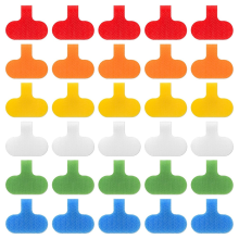 30 PCS Etiquetas de Cabo Cordão Multi-Colorido Escrever em Etiquetas de Fio para Gerenciamento e Identificação
