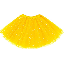 Tutu-Röcke für Mädchen, mit Sternen, funkelnden Pailletten, Prinzessinnenkleider, 3-lagig, für Ballett, Tanz, Kleinkinder, Baby, Tüllrock, Blau