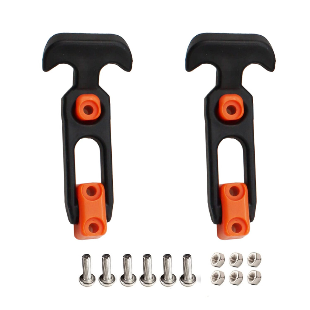Coologin Rubber Flexible T-Handle Hasp Draw Latch For Tool Box Cooler Golf Cart Or Engineering Machine Hood Multicolored 2 Pcs 300691818695