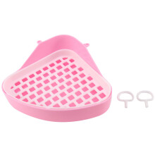 Toilet Litter Tray,Small Animal Corner Potty, Pet Trays for , Hamster (Pink)