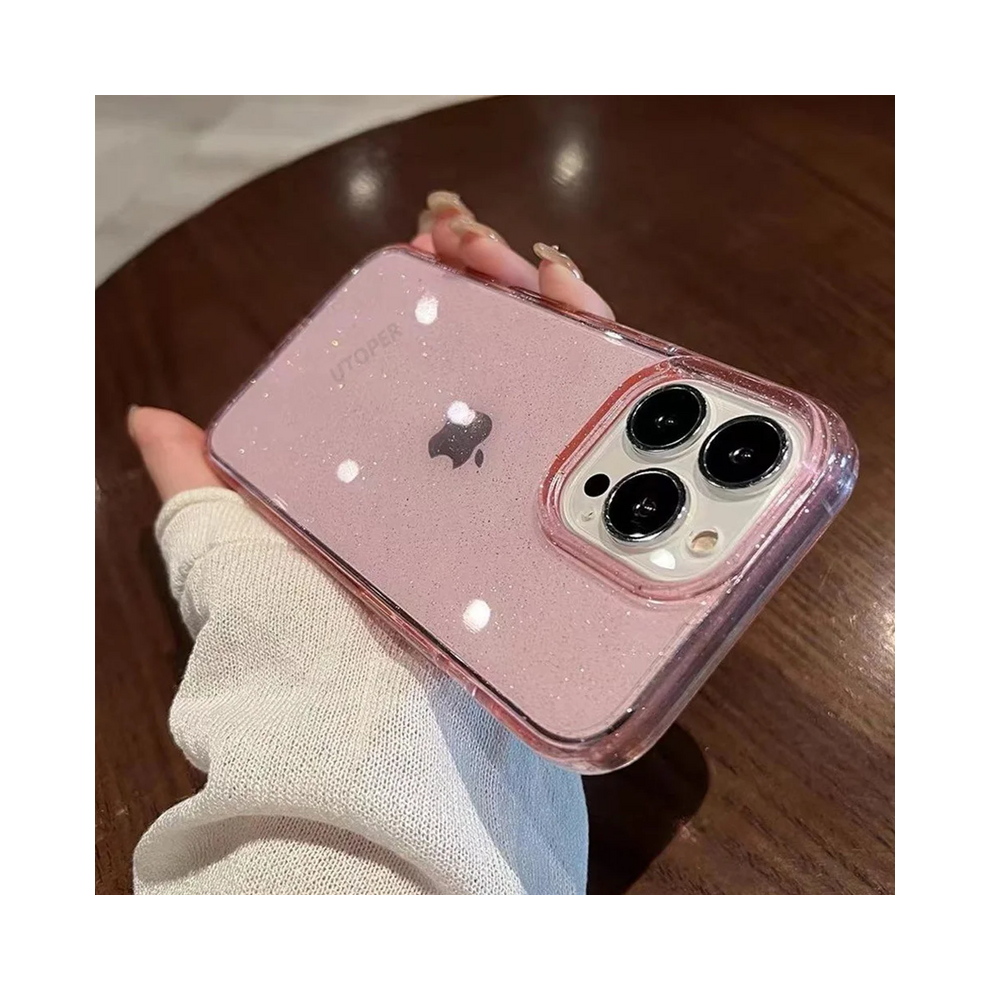 (, For Iphone 12) 2024 New Luxury Bling Glitter Transparent Phone Ca Pink 931287787189