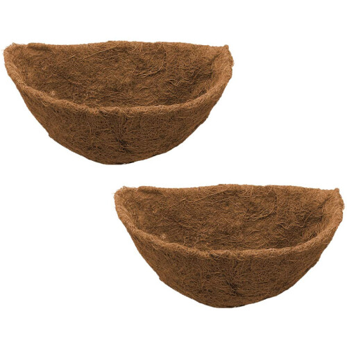Half Round Liner,Half Circle Wall Planter Fiber Replacement Liners for Hanging Baskets 2Pack 14 Inch