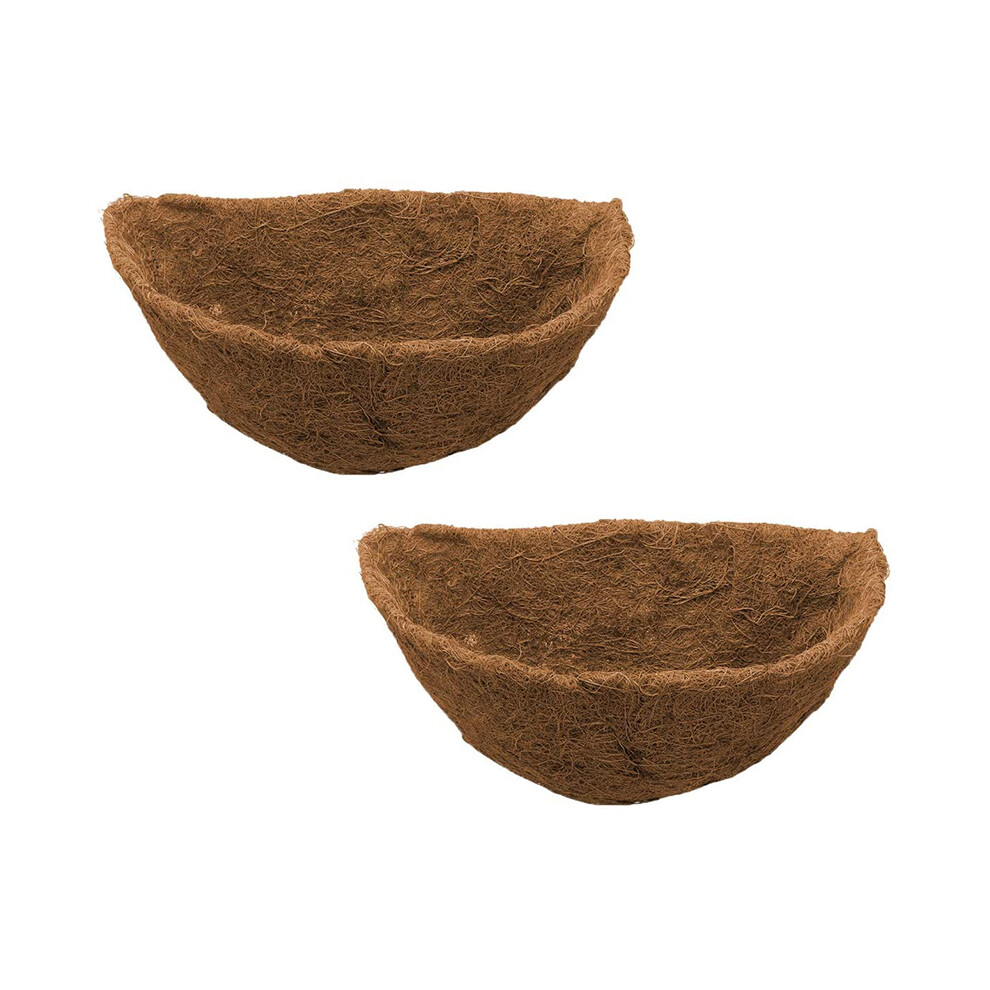 Half Round Liner,Half Circle Wall Planter Fiber Replacement Liners for Hanging Baskets 2Pack 14 Inch