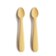 mushie Silikon-Baby-Esslffel | 2er-Pack (Narzisse)