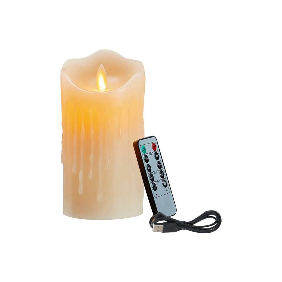 Torribaly Led Candles, Flickering Flameless Candles,Rechargeable Candle, Real Wax Candles With Remote Control,10Cm