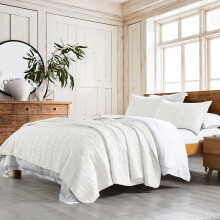 Conjunto de Cobertor de Algodão 100% HORIMOTE HOME Tamanho Queen, Branco, 3 Peças