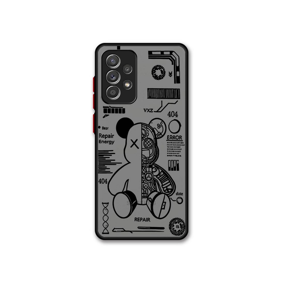 (Uuava01, For Galaxy A52s 5G) Line Fashion Bear Phone Case For Samsung Gal Black 931287808341