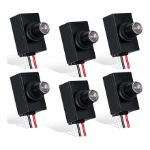 6 Packs Dusk to Dawn Sensor For Outdoor Lighting 120-277V Photoelectric Switch Photocell Light
