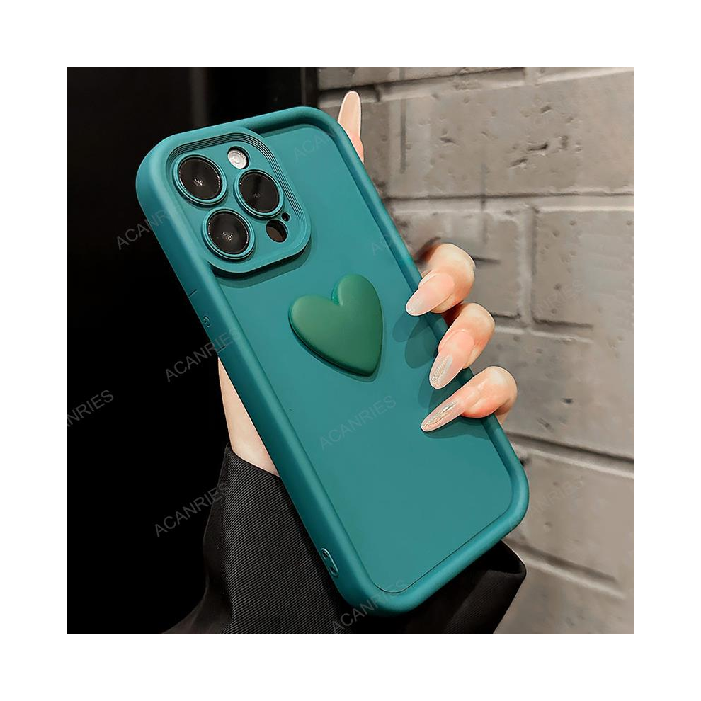 (Ax Dark S23 Fe) A 55 35 25 15 Cute Love Heart Silicone Case For Sa Green 931287791117