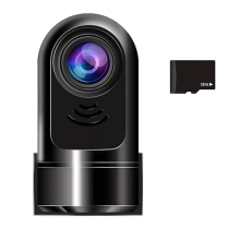 Mini caméra de tableau de bord ADAS 1080P HD rotative à 360, avec carte 32 Go, mode stationnement 24h/24, vision nocturne et détection de mouvement