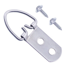 Robuste D-Ring-Bilderaufhnger mit Schrauben, groe, breite D-Ring-Bilderaufhngung, 40 Stck, 2 Lcher, Bilderhaken fr Gemlde, Spiegel, Uhr, Dekor