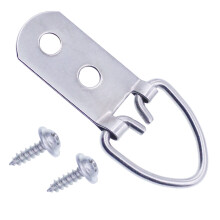 Robuste D-Ring-Bilderaufhnger mit Schrauben, 20 Stck, groe, breite D-Ring-Bilderaufhngung, 2 Lcher, Bilderhaken fr Gemlde, Spiegel, Uhr, Dekor
