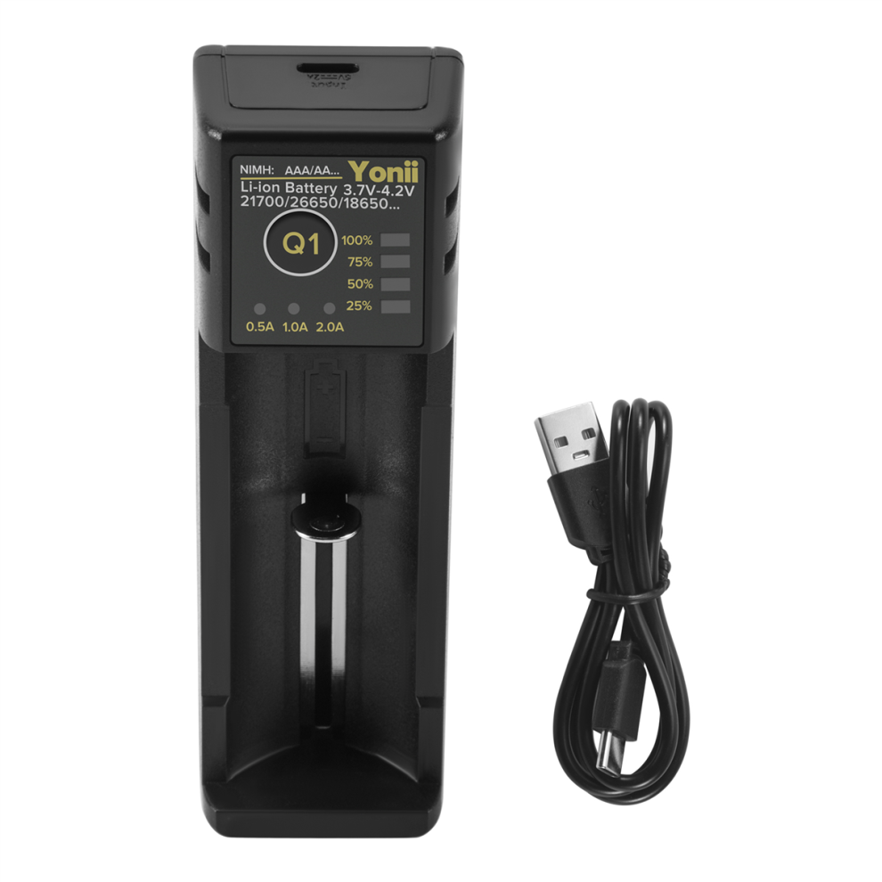 Chargeur de batterie 18650, 26650, USB, intelligent, nickel-hydrogène, AA, AAA, 21700, lithium, emplacement unique