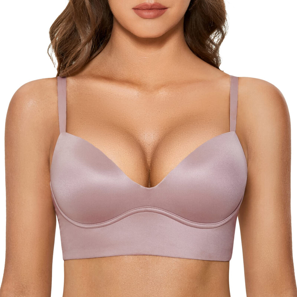 Soutien-gorge push-up sans armatures DOBREVA pour femme, rembourr   , d   collet    plongeant, taille 36B