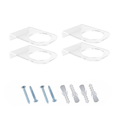 4 Pack Basketball Holder Wall Mount Acrylic Football Display Rack Clear Ball Shelf