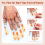 Ακρυλικά νύχια Flexible Practice Fake Hand, Nail Training Ρυθμιζόμενα κιτ δακτύλων, Χέρια με 200 τμχ. 8