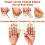 Ακρυλικά νύχια Flexible Practice Fake Hand, Nail Training Ρυθμιζόμενα κιτ δακτύλων, Χέρια με 200 τμχ. 4