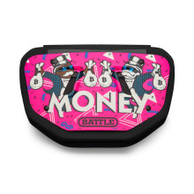 Piastra posteriore da football cromato Battle Money Man - Adulto