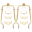 Suporte para abajur de 7 polegadas Kit ajustável E14, E26, E27 Base de luz Adaptador Moldura de chifre dourado Suporte para abajur 1