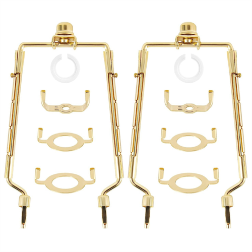 Suporte para abajur de 7 polegadas Kit ajustável E14, E26, E27 Base de luz Adaptador Moldura de chifre dourado Suporte para abajur 1