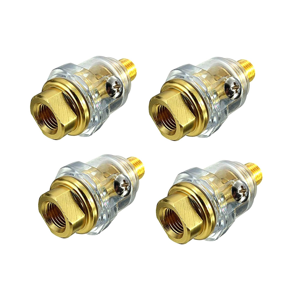 4Pcs Mini Oiler Pneumatic Tool Accessories- 1/4Inch NPT Oil Lubricator for Air Compression -Yellow-image-OPC-PGDVHTQ-NEW