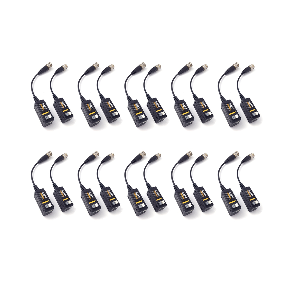 10 Pairs Hd Bnc Video Balun 8Mp 1080P 720P Transceivers Utp Cat5 Cvi Tvi Ahd For Camera 4851672725670