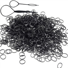 1000 PCS Hair Bands Black Elastic Hair Band Mini Hair Rubbers Ties for Girls Ponytail Hair Accessories Soft Elastic Bands Non-Slip Small Hair Ties