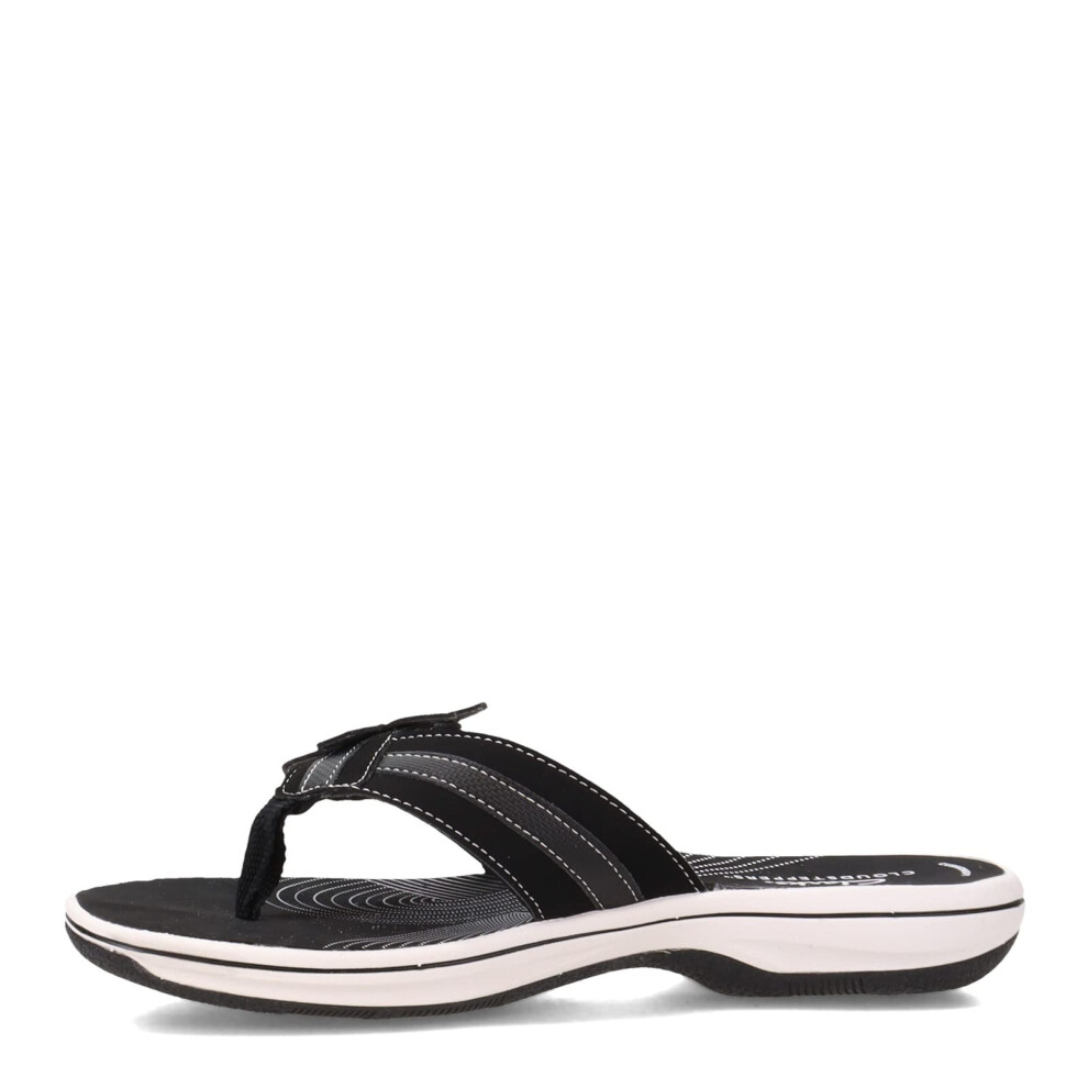clarks Womens  Brinkley Flora Sandal Hang Black 5 M