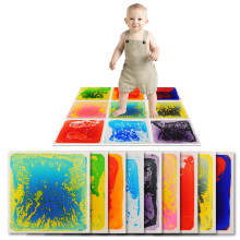 Art3d Liquid Fusion Aktivit   ts-Spielmatte f   r Kinder, 9 St   ck, 12 x 12, mehrfarbig