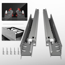 SIGOEI 10 12 14 16 18 20 22 24 tommer bundmontering Softluk skuffeglider Fuld forl?ngelse Skjulte skinner Spor 100 lb Belastningskapacitet 1 par
