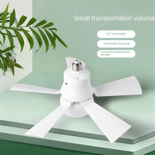 Presa Ventilatore Luce Piccolo Soffitto con e Telecomando, Vite per Base E27, Camera da Letto Cucina 2