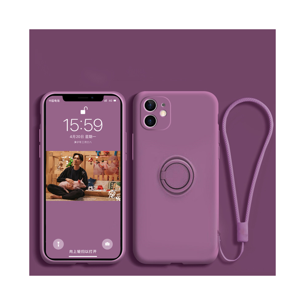 (, For Galaxy S20) Ring Holder Magnetic Case For Samsung Galaxy S21 S Purple 931287836979