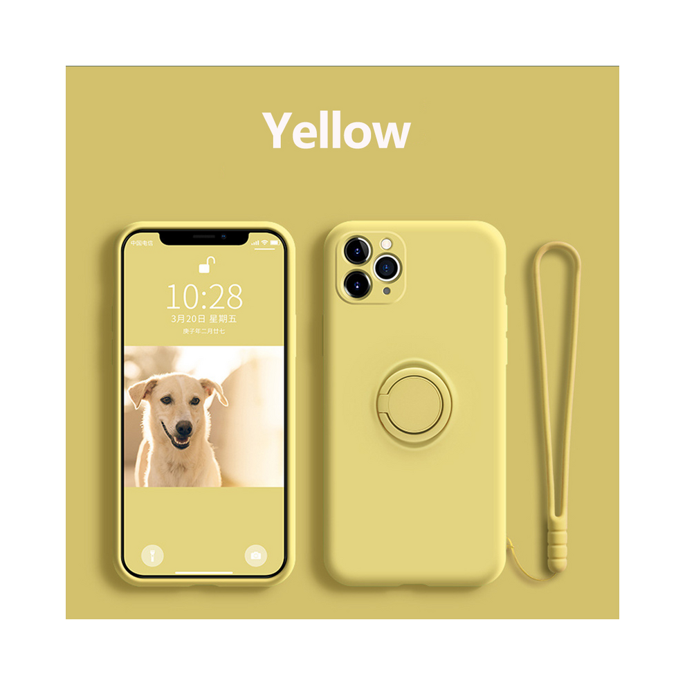 (, For Galaxy S20 Plus) Ring Holder Magnetic Case For Samsung Galaxy S21 S Yellow 931287837051