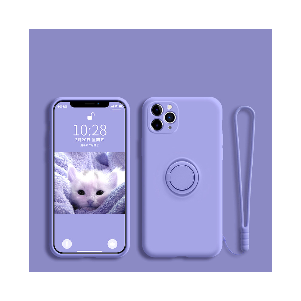 (Light For Galaxy S20) Ring Holder Magnetic Case For Samsung Galaxy S21 S Purple 931287837044