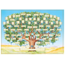 Arbre généalogique à remplir, affiche généalogique sur 6 générations, tableau d'ascendance vierge à remplir, image à imprimer A