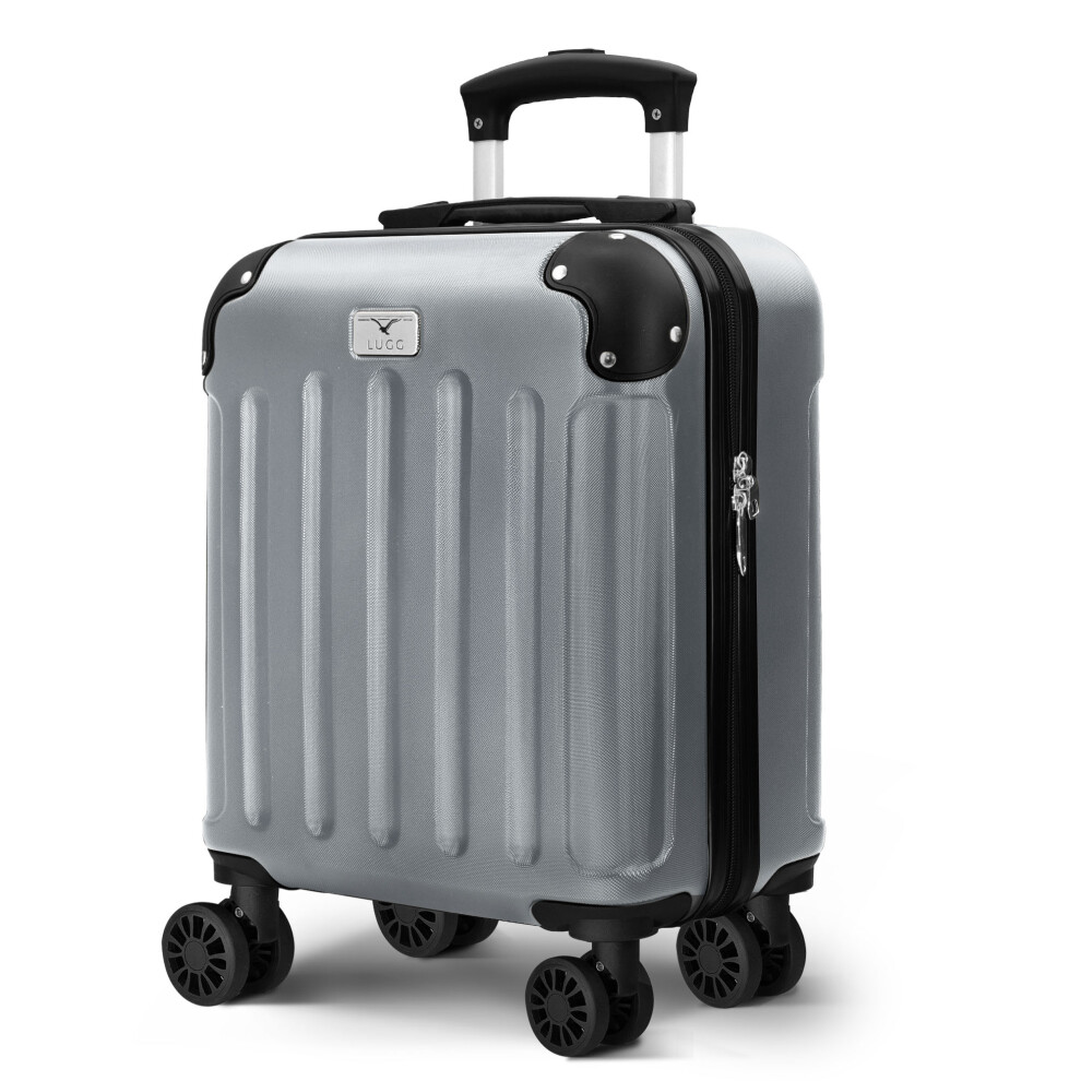 Lugg 15Inch Skywander Lightweight Cabin Bag Abs Hard Shell 45X34x20cm, Silver