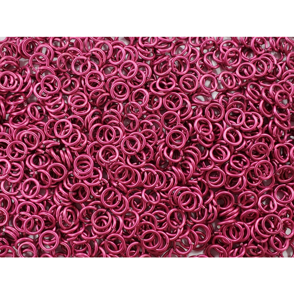 Chainmail Joe Anneaux De Jonction En Aluminium Anodis Rose Cosmique 14 G 5/16 Po (850 Anneaux)-image