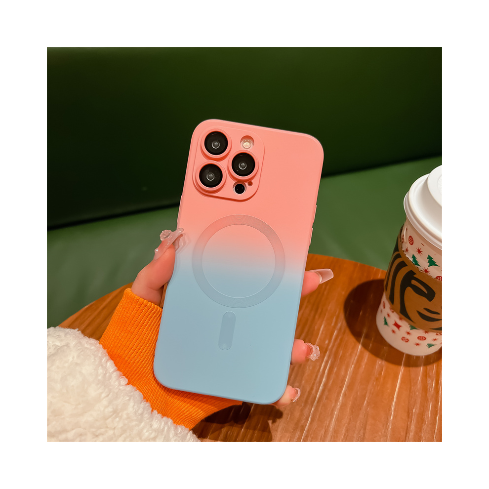 (Powder Lsk, For Iphone 11) Luxury For Magsafe Gradient Silicone Multicolour S Gray 931287856298