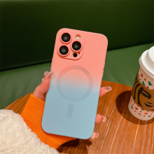 (powder gray lsk, For iPhone 11Pro Max) Luxury For Magsafe Gradient Silicone Multicolour S
