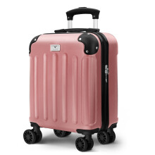 LUGG 15Inch Skywander Lightweight Cabin Bag ABS Hard Shell 45x34x20cm, Rose Gold