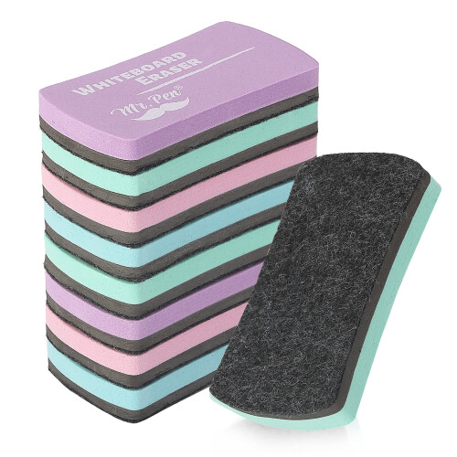 Mr. Pen-White Board Erasers 8 pak pastelfarver