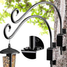AJART Bird Feeder Hanger of Swivel Hanging Plant Bracket for OutdoorBlack More Suitable for Outside birdhouses Plant Hooks 16-2PCs
